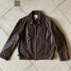 Faconnable Brown 100% Leather Jacket